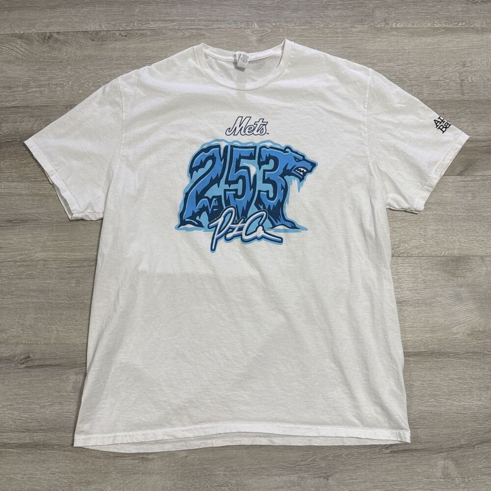Pete Alonso Shirt New York Mets Baseball Home Run Record Men's White XL